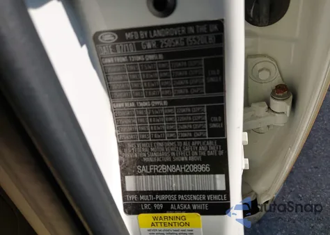 2010 Land Rover Lr2 Hse z USA, uszkodzony, nr VIN SALFR2BN8AH208966